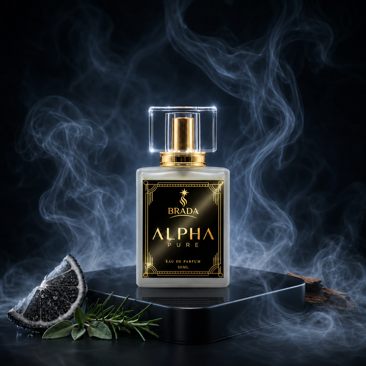 Alpha Pure – Fresh Woody Eau de Parfum for Men (50ml)